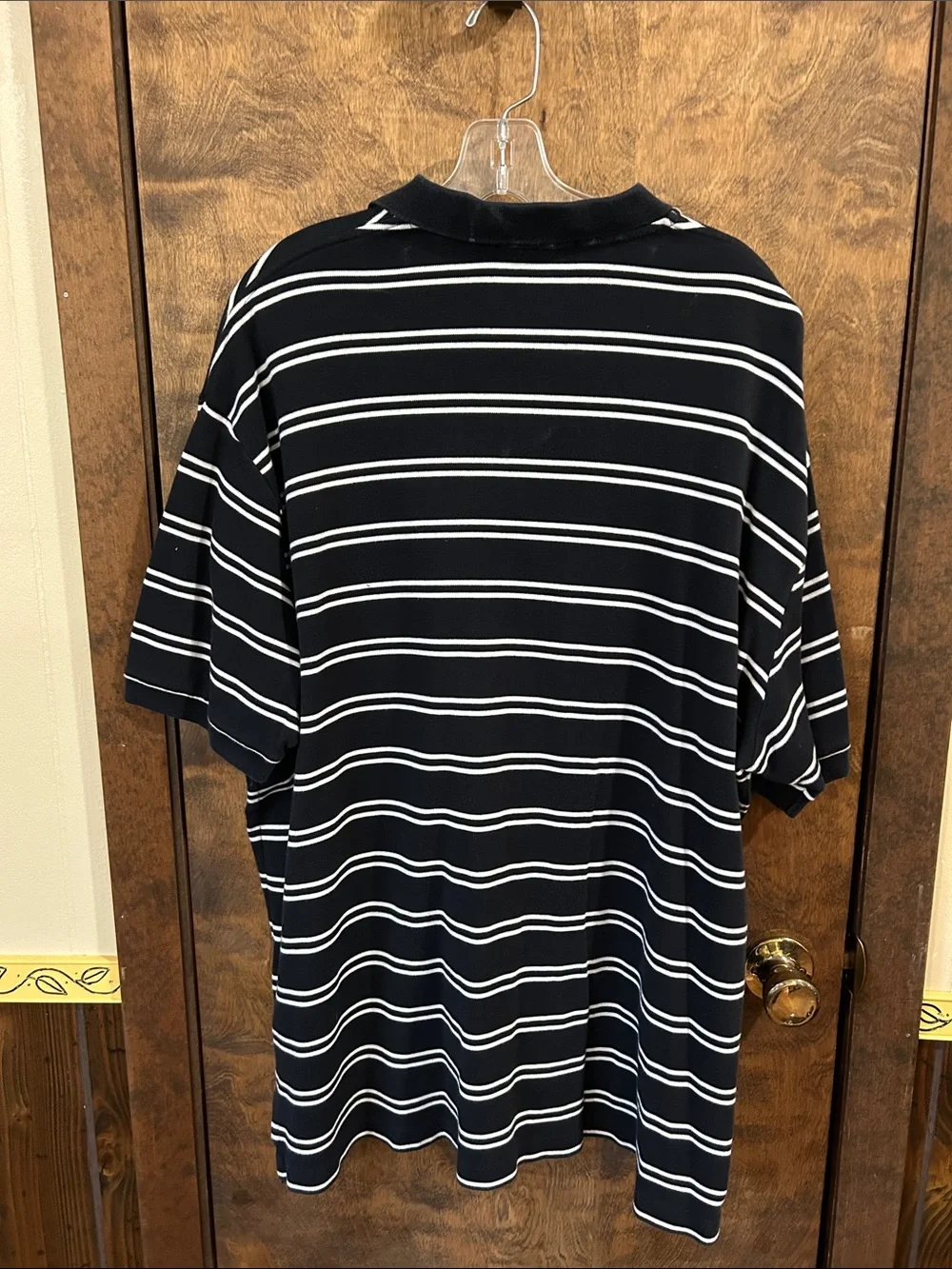 Polo by Ralph Lauren Black & White Striped Polo with Red Pony XXL - Picture 4 of 4